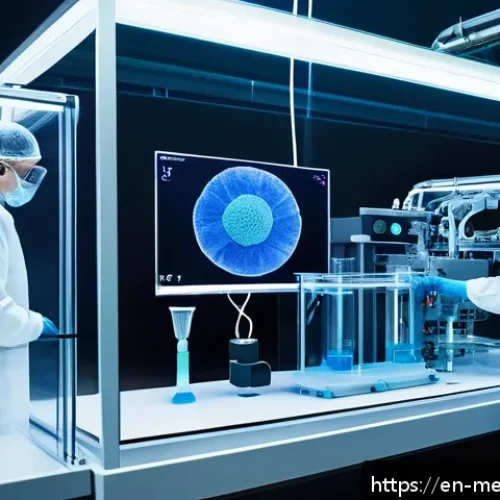 Home 30 바이오프린팅의 실용화를 위한 투자 전략 - A highly detailed futuristic bioprinting laboratory scene showcasing a multi-material bioprinter act...